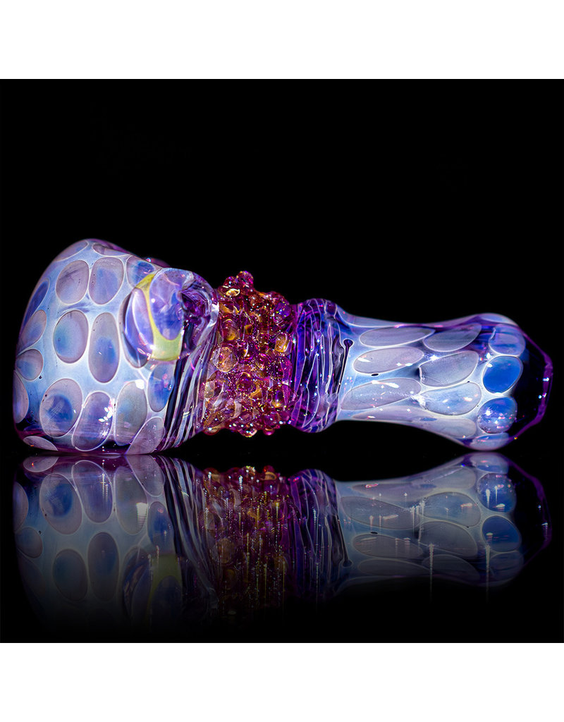Koy Glass 4" Glass Pipe Dry Purple Princess (B) by Koy Glass
