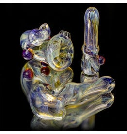 BEAK Glass SOLD  Piece Glass Dry Pipe Set SPARKLE FUME by Beak Glass