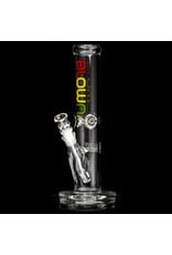 14mm 50x5 12" Tube Water Bong with slide and removable downstem 'RASTA' by Blown Glass Goods