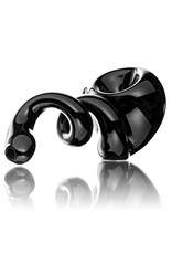 Jeff Beal Glass Pipe dry BLACK Curly Q Pipe by Jeff Beal