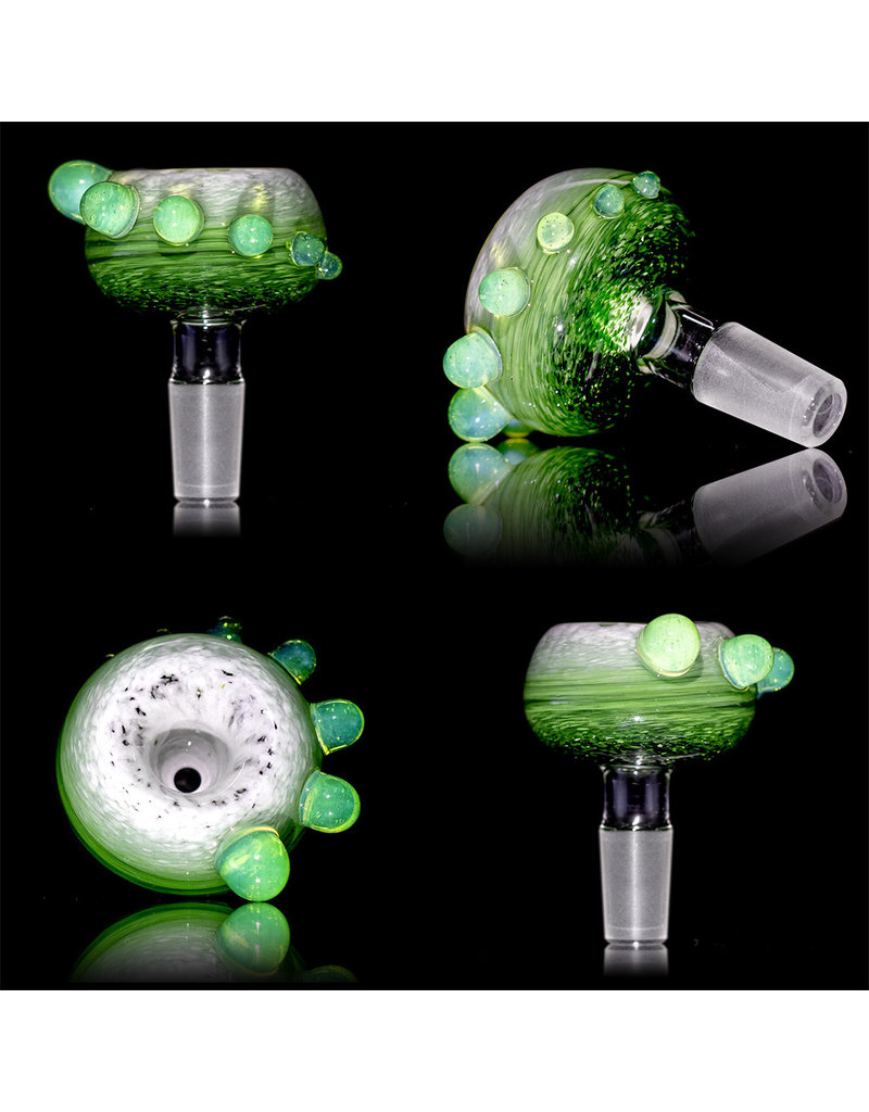 David Baker 14mm Glass Bong Bowl Slide Inside Out Frit (D) by David Baker