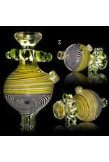 Fidget Glass BATCH.626 25mm Bubble Carb Cap Fidget Spinner by Keith Engelmann