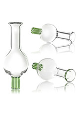 Bubble Carb Cap 30mm Clear w/ GREEN Honeycomb Tip by Blazing Blue Glass