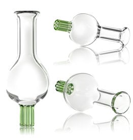 Bubble Carb Cap 30mm Clear w/ GREEN Honeycomb Tip by Blazing Blue Glass