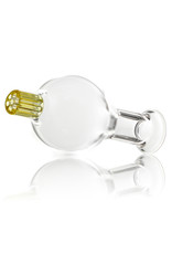 Bubble Carb Cap 30mm Clear w/ YELLOW Honeycomb Tip by Blazing Blue Glass