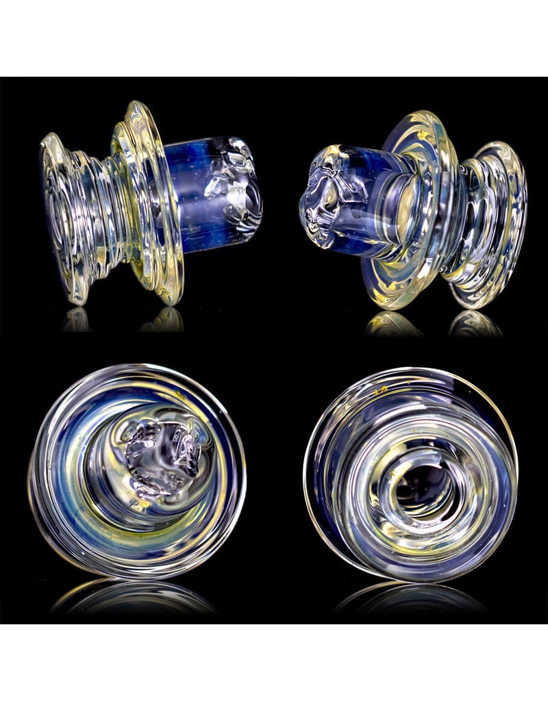 NeverFallin Directional Airflow Spinner Carb Cap  in Clear, Silver Fume or Dichro by NeverFallin