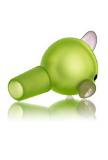 Sugar Matty 14mm Frosted Glass Green Classic Pig Slide by Sugar Matty's