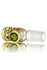 Black Tuna Glass 18mm Bong Bowl Slide with Marble Handle and 5-Hole glass screen by Black Tuna (D)