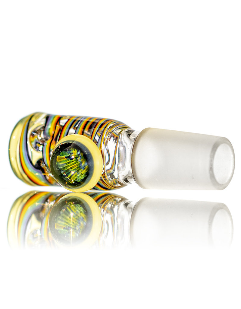 18mm Bong Bowl Slide with Marble Handle and 5Hole glass screen Witch DR