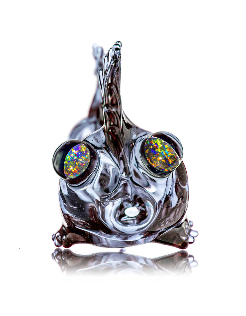 Holzhammer Glass Pipe Dry Potion CFL Reactive Glass Puffer Fish w/ Opal Eyes (A) by Holzhammer