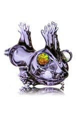 Holzhammer Glass Pipe Dry Potion CFL Reactive Glass Puffer Fish w/ Opal Eyes (A) by Holzhammer