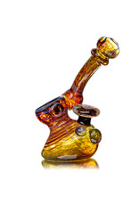 6" Glass Pipe Bubbler Standup Sidecar by Verde Flameworks (B)