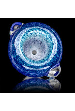 18mm Bong Bowl Slide Piece (K) HYACINTH / AQUA / STAR WHITE Inside Out Colored Frit herbs by Chris Anton