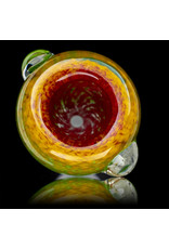 14mm Bong Bowl Slide Piece (O) JADE / LAVA / CHERRY Inside Out Colored Frit by Chris Anton