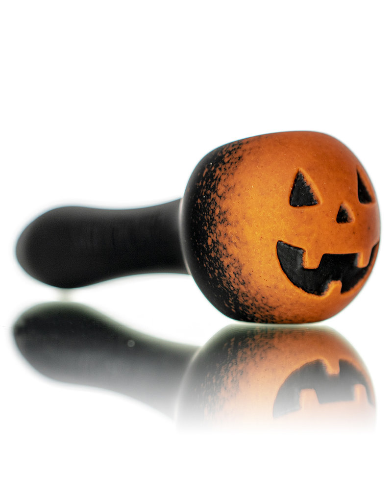 Witch DR DOCTOBER 2020 5" Frosted Orange Frit Pumpkin Dry Pipe B by Witch DR