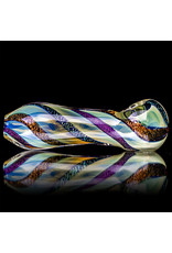 4" Glass Pipe Fumed Dichro Twist Spoon by California Glass