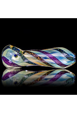 4" Glass Pipe Fumed Dichro Twist Spoon by California Glass