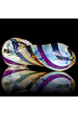 4" Glass Pipe Fumed Dichro Twist Spoon by California Glass