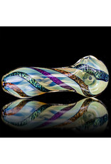 4" Glass Pipe Fumed Dichro Twist Spoon by California Glass