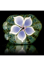 4" Glass Dry Pipe Pinwheel Flower Spoon by Cherry City Glass (A)