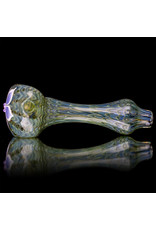 4" Glass Dry Pipe Pinwheel Flower Spoon by Cherry City Glass (A)