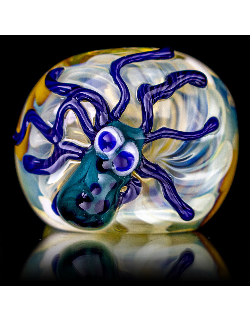 4" Glass Dry Pipe Critter Octopus Pipe (G) for use with dry herbs by BH Glass