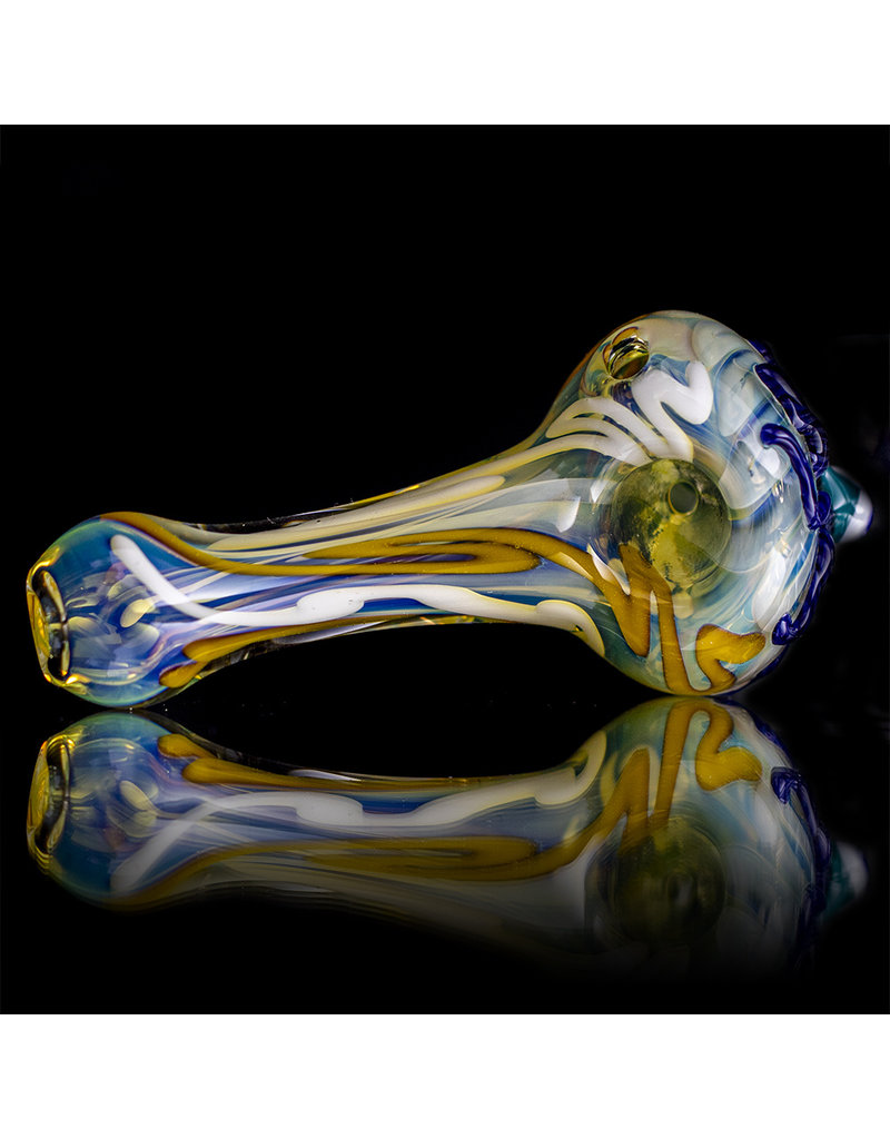 4" Glass Dry Pipe Critter Octopus Pipe (G) for use with dry herbs by BH Glass