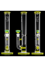 Witch DR 18mm 44x4 14" Glass Water Bong with Matching Slide Rx Color Inline CHARTREUSE