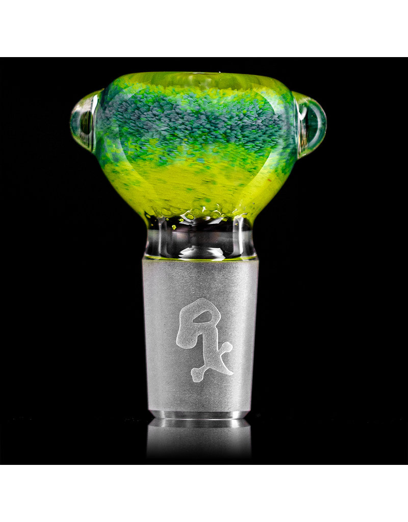 Witch DR 18mm 44x4 14" Glass Water Bong with Matching Slide Rx Color Inline CHARTREUSE
