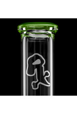Witch DR 18mm 44x4 14" Glass Water Bong with Matching Slide Rx Color Inline SHAMROCK