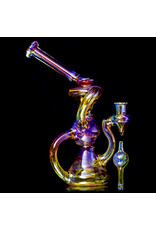 10mm 8" Pink Mai Tai Klein Recycler Dab Rig with matching slide by Mohawk