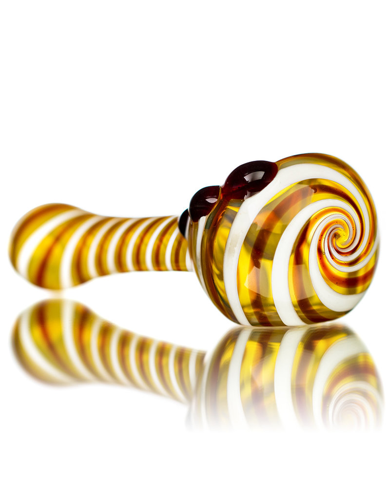 5" Glass Pipe Dry Large Twist Spoon (B) by SW Glass