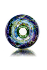25mm Marbled Glass Bubble Carb Cap by Messy Glass (G) Mystery Adventurine