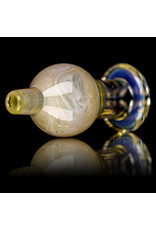 25mm Marbled Glass Bubble Carb Cap by Messy Glass (H) Yellow Pearl