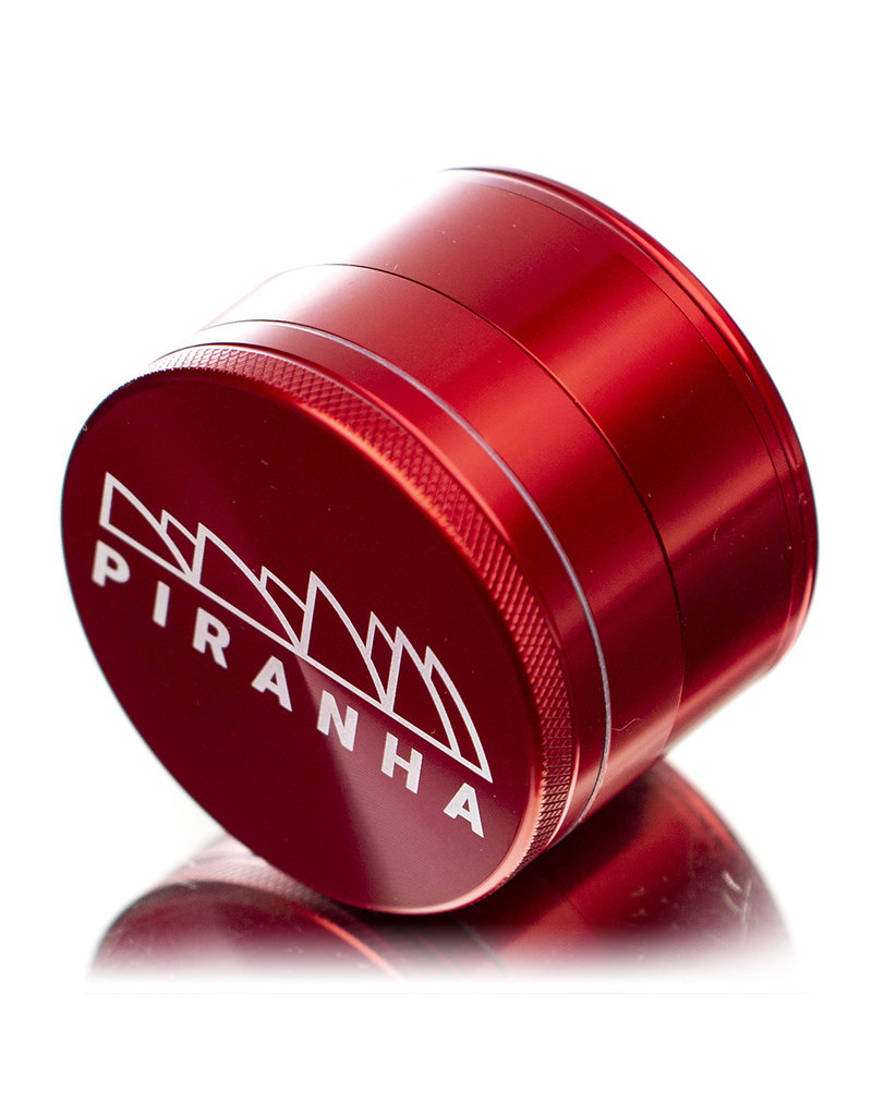 4 Piece 2.5" RED Anodized Aluminum Grinder by PIRANHA
