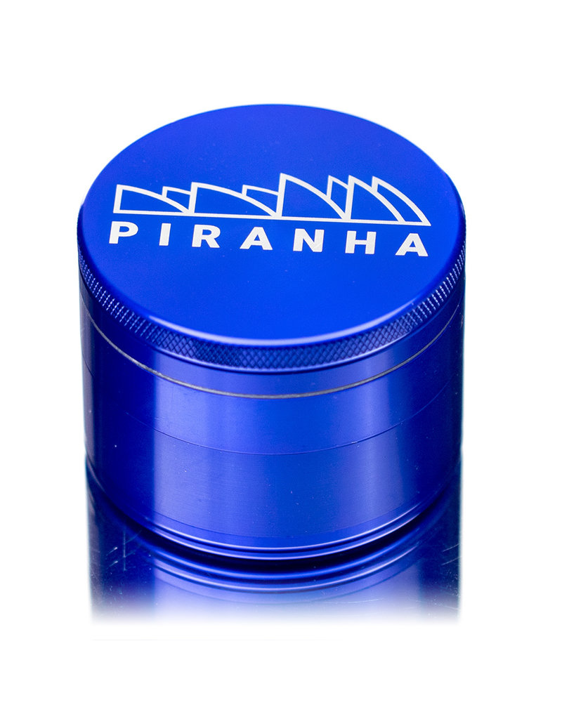 4 Piece 2.5 Anodized Aluminum Blue Grinder Piranha - Witch DR