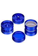 4 Piece 2.5 Anodized Aluminum Blue Grinder Piranha - Witch DR