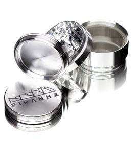 4 Piece 3.0" SILVER Anodized Aluminum Grinder by PIRANHA (other colors available)