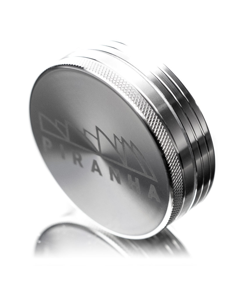 2 Piece 3.0" SILVER Anodized Aluminum Grinder by PIRANHA
