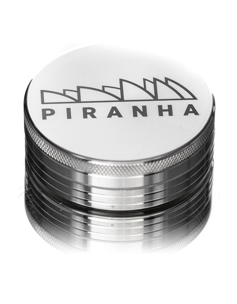 2 Piece 3.0" SILVER Anodized Aluminum Grinder by PIRANHA