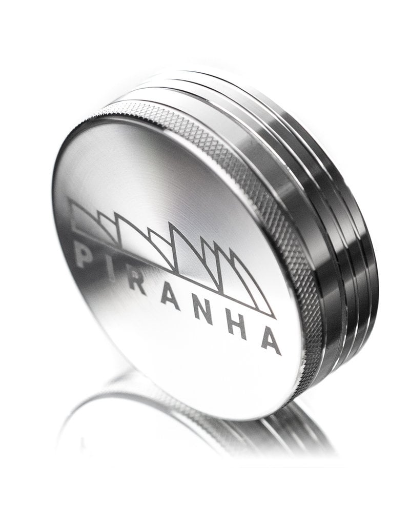 2 Piece 3.0" SILVER Anodized Aluminum Grinder by PIRANHA