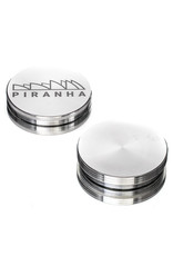 2 Piece 3.5" SILVER Anodized Aluminum Grinder by PIRANHA