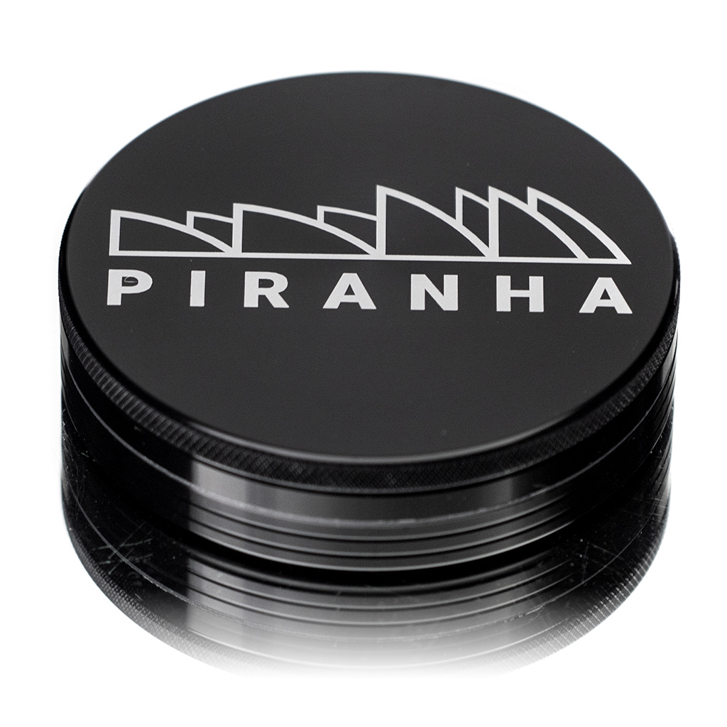 2 Piece 3.5" Anodized Aluminum Black Grinder Piranha Witch DR
