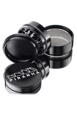 4 Piece 3.5" BLACK Anodized Aluminum Grinder by PIRANHA ( other colors available )