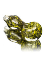 4" GREEN SWIRL Glass Dry pipe by California Glass