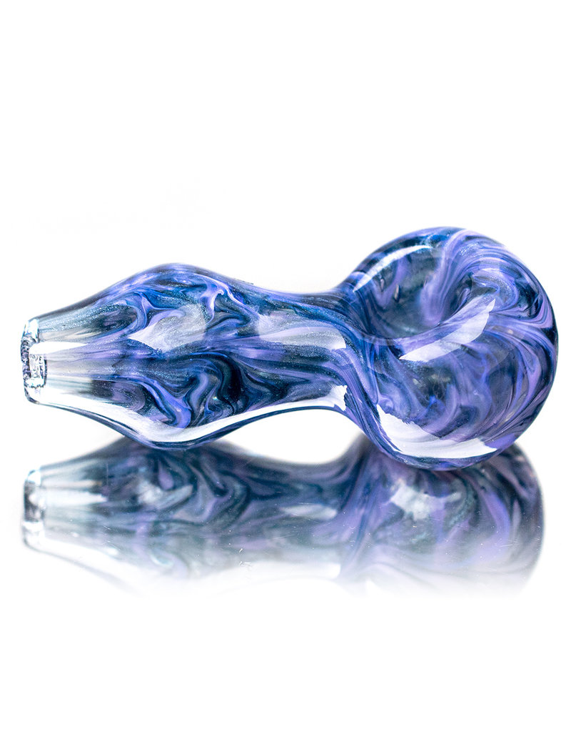 4" LILAC SWIRL Glass Dry pipe by California Glass