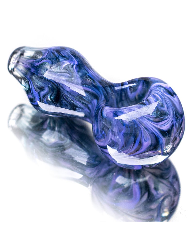 4" LILAC SWIRL Glass Dry pipe by California Glass