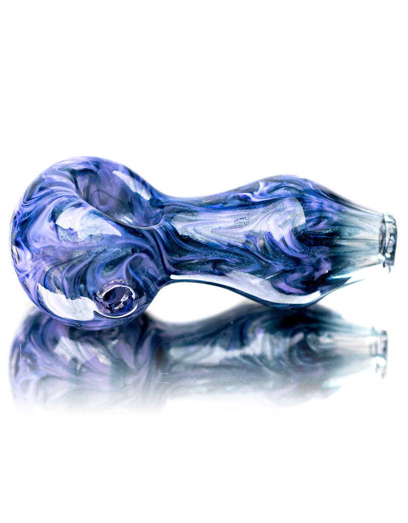 4" LILAC SWIRL Glass Dry pipe by California Glass