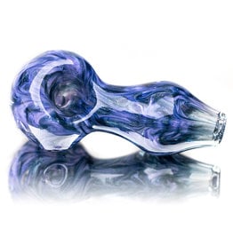 4" LILAC SWIRL Glass Dry pipe by California Glass