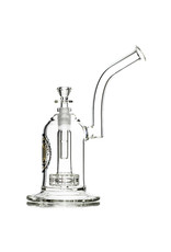 Diesel 10" 75x5mm Bubbler Rig with Barrel Perc, matching Ashcatcher and Slide by Diesel Glass